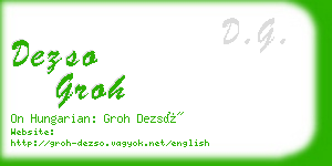 dezso groh business card